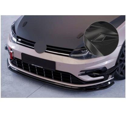 Rajout de pare-choc avant carbone adaptable sur VW Golf 7 R 17-21