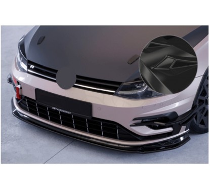 Rajout de pare-choc avant carbone adaptable sur VW Golf 7 R 17-21