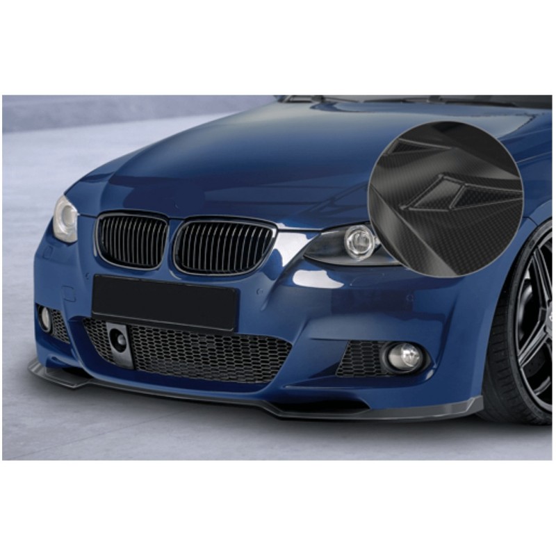 Rajout de pare-choc avant carbone adaptable sur BMW Série 3 Coupé et Cabriolet Pack M 06-10