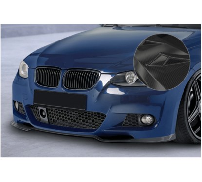 Rajout de pare-choc avant noir brillant adaptable sur BMW Série 3 Coupé et Cabriolet Pack M 06-10