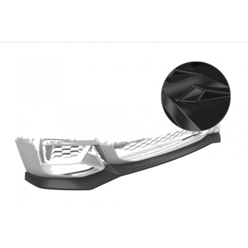 Rajout de pare-choc avant noir brillant adaptable sur BMW X3 Pack M 17-21