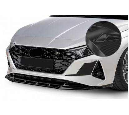 Rajout de pare-choc avant carbone adaptable sur Hyundai i20 20+
