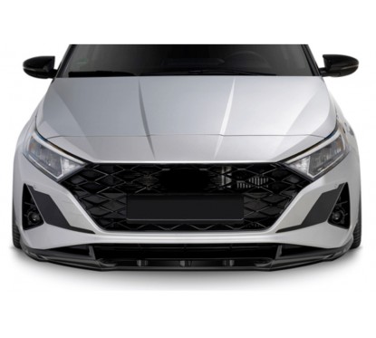 Rajout de pare-choc avant noir brillant adaptable sur Hyundai i20 20+