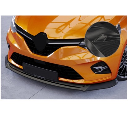 Rajout de pare-choc avant carbone adaptable sur Renault Clio V 19+