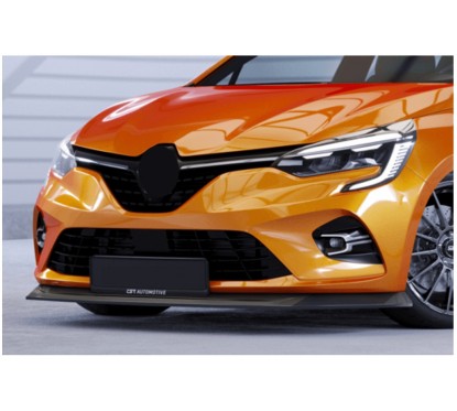 Rajout de pare-choc avant noir brillant adaptable sur Renault Clio 5 (19+)