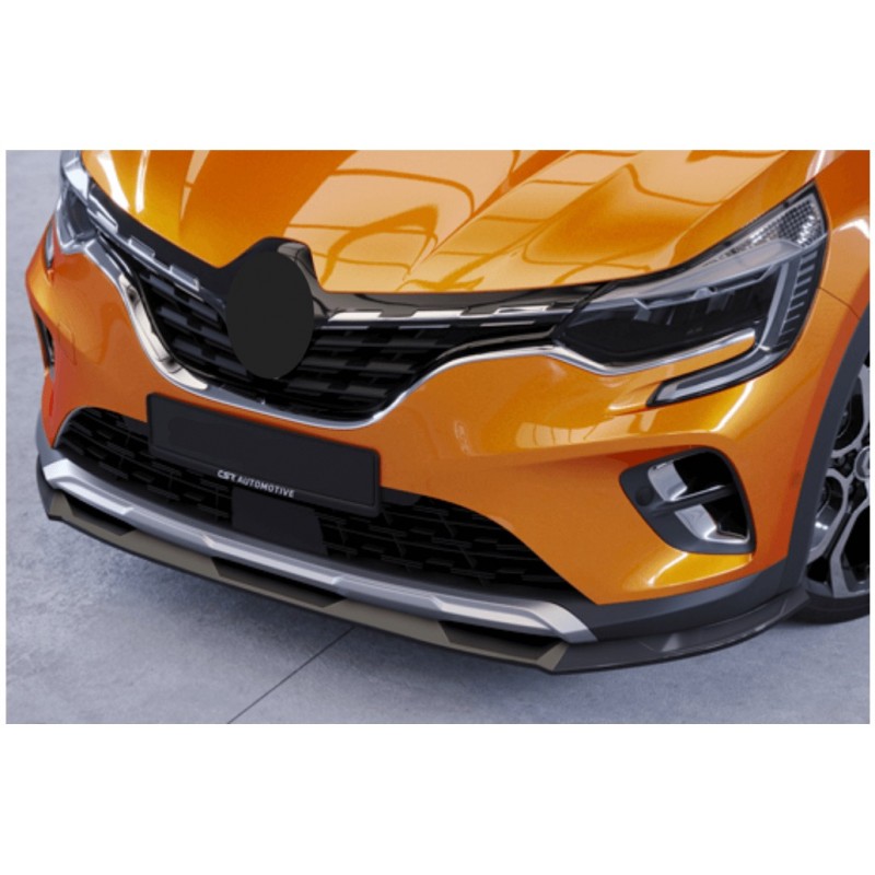 Rajout de pare-choc avant noir brillant adaptable sur Renault Captur 2 à partir de 2019