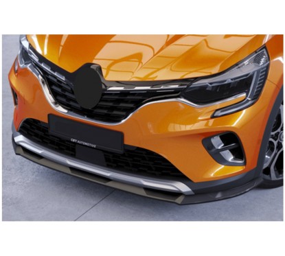 Rajout de pare-choc avant noir brillant adaptable sur Renault Captur 2 à partir de 2019