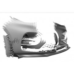 Rajout de pare-choc avant carbone adaptable sur Renault Zoe 19+