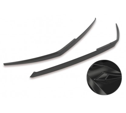 2x Sourcils phares avant noir brillant adaptables sur Renault Megane II 02-09