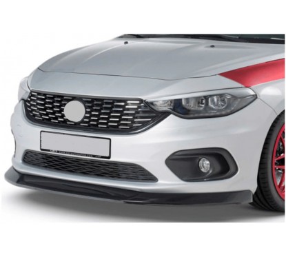 Rajout de pare-choc avant carbone adaptable sur Fiat Tipo 15+