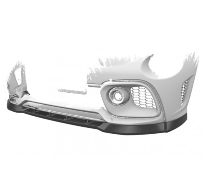 Rajout de pare-choc avant carbone Fiat 500 Abarth 595 (16+)