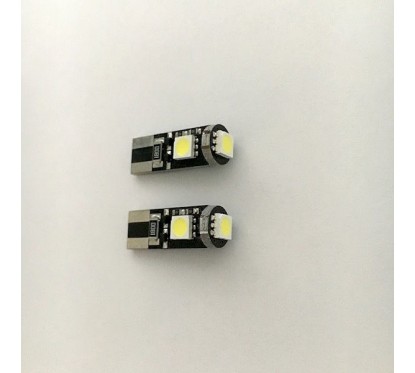 2x LED T10 W5W Blanc Anti Erreur