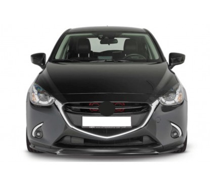 Rajout de pare-choc avant carbone adaptable sur Mazda 2 14-19