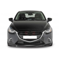 Rajout de pare-choc avant noir brillant adaptable sur Mazda 2 14-19