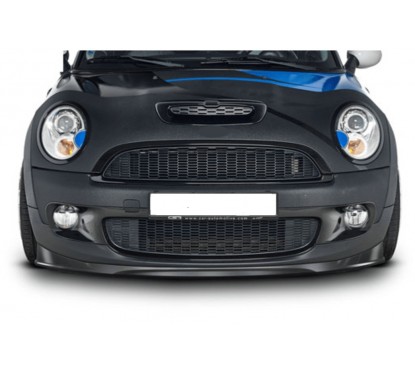 Rajout de pare-choc avant noir brillant adaptable sur Mini Cooper S R56 06-10