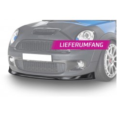 Rajout de pare-choc avant noir brillant adaptable sur Mini Cooper S R56 06-10