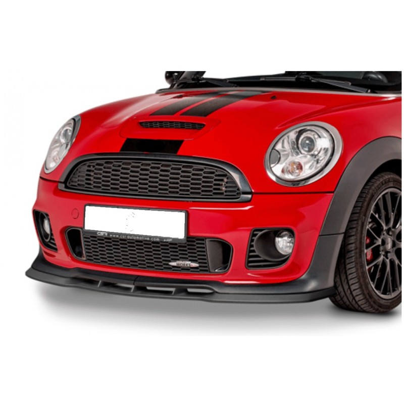 Rajout de pare-choc avant noir brillant adaptable sur Mini Cooper R56 JCW 06-13