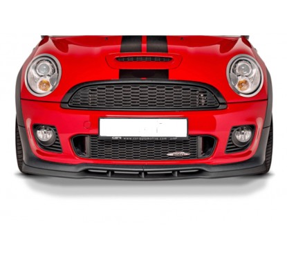 Rajout de pare-choc avant noir brillant adaptable sur Mini Cooper R56 JCW 06-13