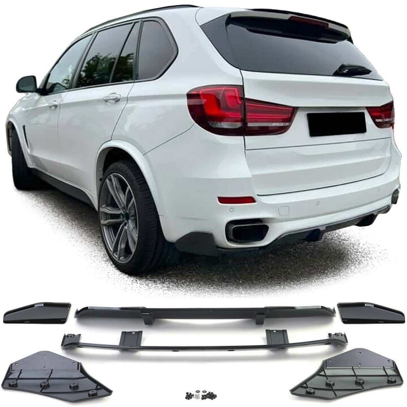 Diffuseur arrière noir brillant adaptable sur BMW X5 F15 13-18