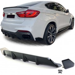 Diffuseur arrière noir brillant adaptable sur BMW X6 F16 14-19