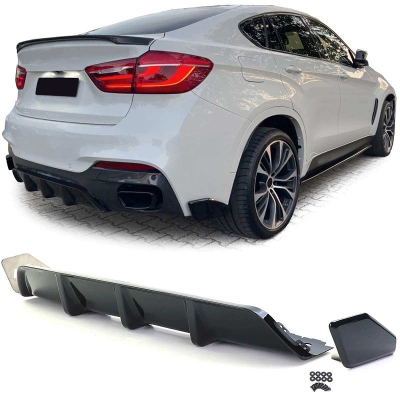 Diffuseur arrière noir brillant BMW X6 F16 (14-19)