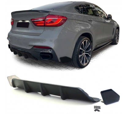 Diffuseur arrière noir mat adaptable sur BMW X6 F16 14-19