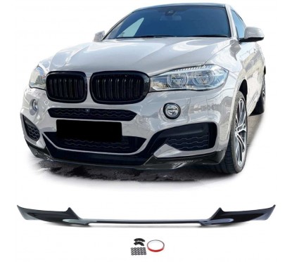Rajout de pare choc avant noir brillant adaptable sur BMW X6 F16 14-19