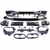 Diffuseur arrière et embouts d'échappement noir brillant adaptable sur Mercedes CLA C118 19+