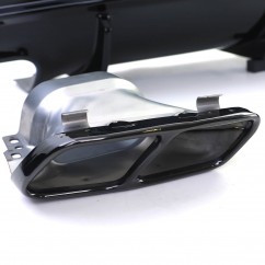 Diffuseur arrière et embouts d'échappement noir brillant adaptable sur Mercedes CLA C117 (13-19)