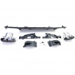 Diffuseur arrière et embouts d'échappement noir brillant adaptable sur Mercedes CLS C218 14-18