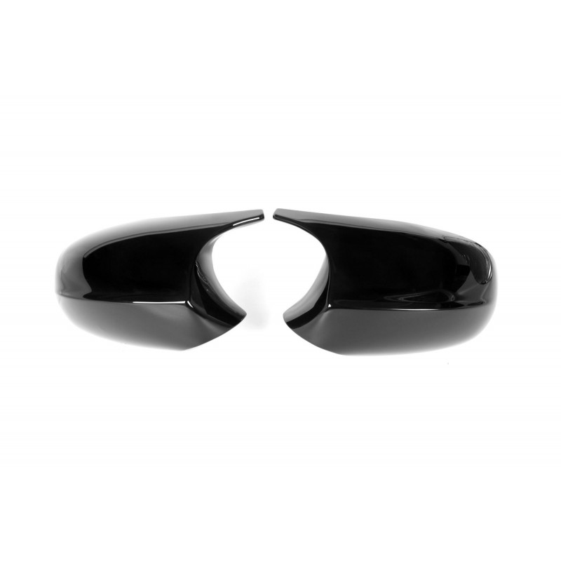 2x Coques rétroviseurs Noir brillant BMW E87/E81/E82/E88 + E90/E91/E92/E93 (10-14) LCI