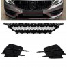 Grilles de pare choc avant noir brillant adaptable sur Mercedes Classe C AMG W205/S205/C205/A205 18+