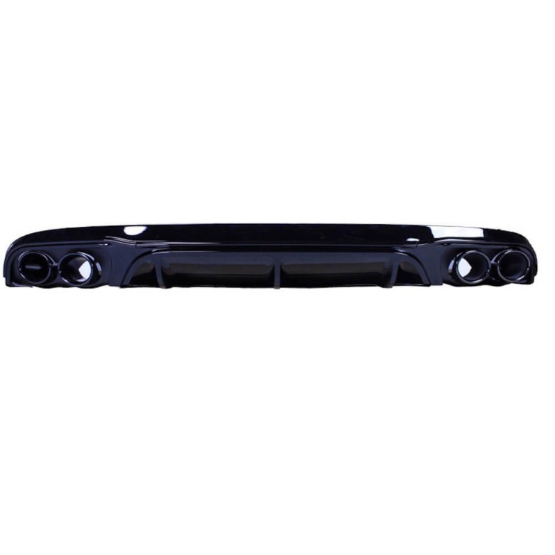 Diffuseur arrière noir brillant adaptable sur Mercedes Classe E C238 A238 coupé cabriolet (16-19) Look E53 AMG