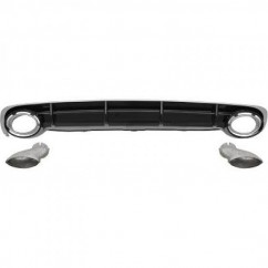 Diffuseur arrière + embouts d'échappements Audi A6 C7 RS6 Design (11-14) avec pare choc standard