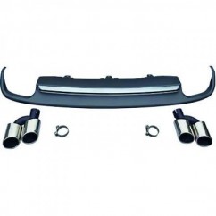 Diffuseur arrière + embouts d'échappements Audi A6 C7 Look S6  (10-18) avec pare choc standard
