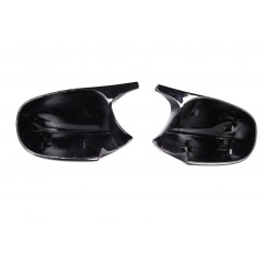 2x Coques rétroviseurs Noir brillant BMW E87/E81/E82/E88 + E90/E91/E92/E93