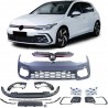 Pare choc avant avec bande LED adaptable sur Volkswagen Golf 8 GTI 19+