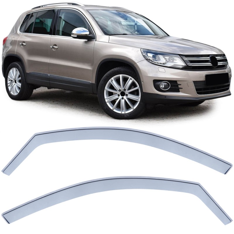 2x Déflecteurs de vente / pluie fumée adaptable sur Vw Tiguan 5N (07-15)