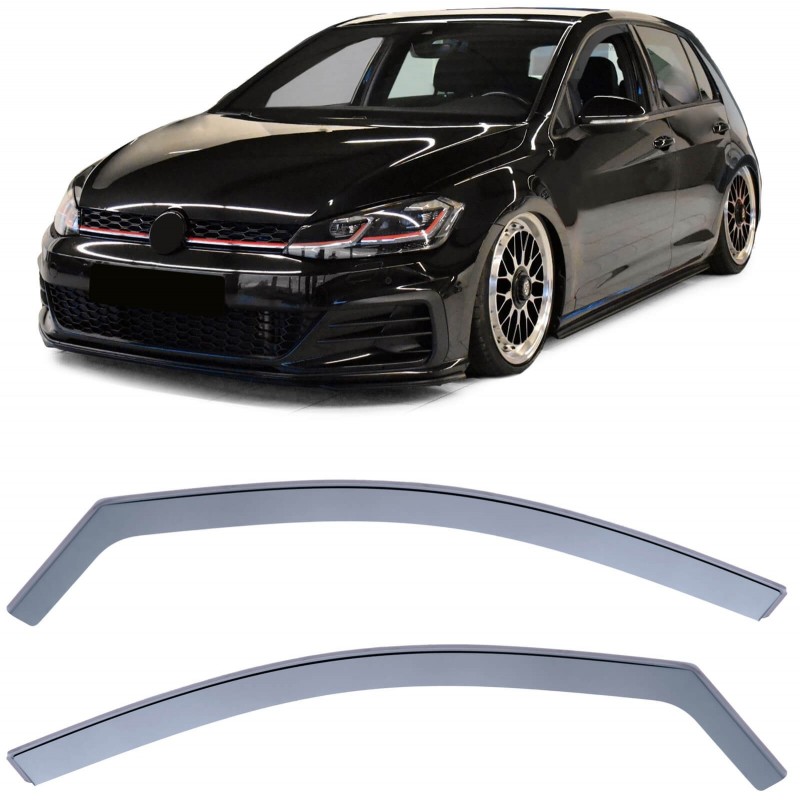 2x Déflecteurs de vente / pluie fumée adaptable sur Vw Golf 7 (12-19)