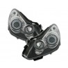 2x Phares Angel Eyes noir adaptables sur Opel Corsa D 06-11