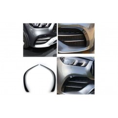2x Inserts noir brillant adaptables sur Mercedes GLE AMG 18+