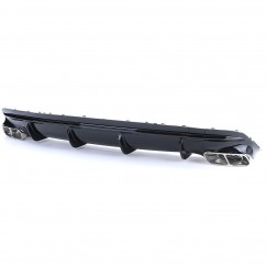 Diffuseur Noir + Echappements Chrome Mercedes CLA W117 C117 Look CLA 45 AMG (16-19)