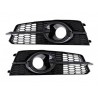 2x Grilles antibrouillard Audi A6 C7 S-line Noir Brillant (14-18)
