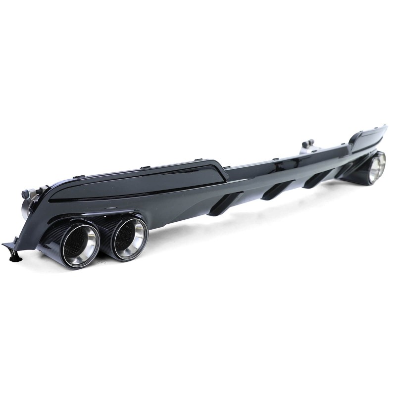 Diffuseur arrière + embouts d'échappements carbone BMW série 5 F10 F11 (10-17) Avec pack M