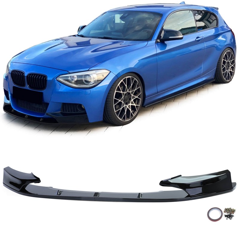 Rajout de pare choc avant Noir brillant BMW Série 1 F20 F21 (10-14)