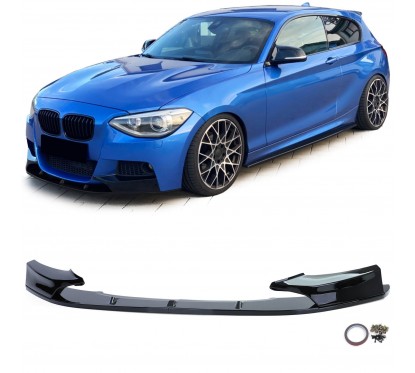 Rajout de pare choc avant Noir brillant BMW Serie 1 F20 F21 (10-14)