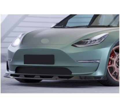 Rajout de pare-choc avant carbone adaptable sur Tesla Model 3 17+