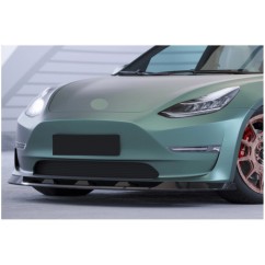 Rajout de pare-choc avant noir brillant adaptable sur Tesla Model 3 17+