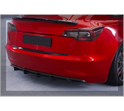 Diffuseur noir brillant adaptable sur Tesla Model 3 17+
