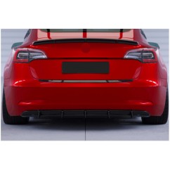 Diffuseur noir brillant adaptable sur Tesla Model 3 17+